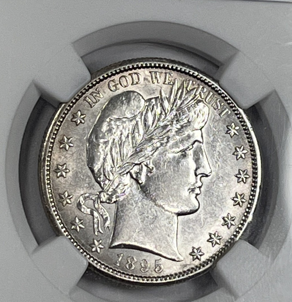 1895-S Barber Half Dollar : NGC AU53