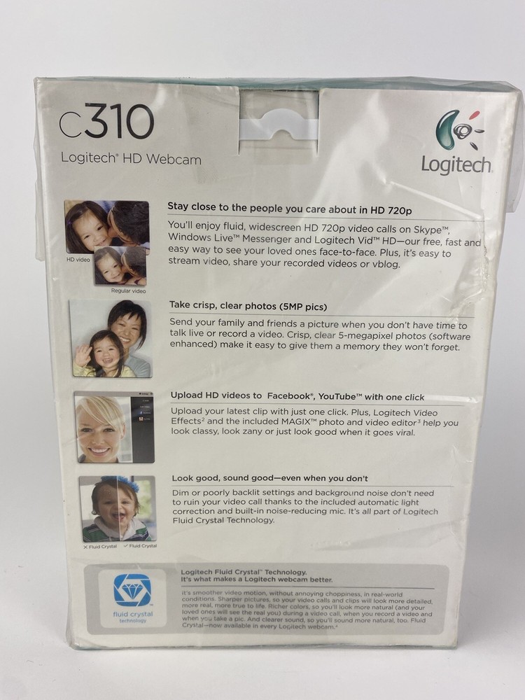 Logitech C310 HD Webcam - Black