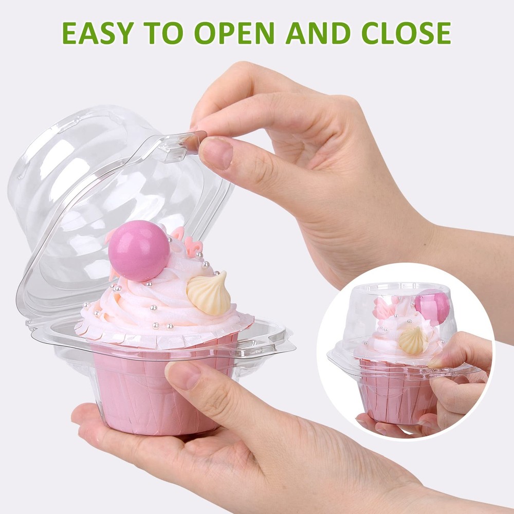 Cupcake Boxes Individual Cupcake Containers, 50 Packs Regular Single Cupcake Hol