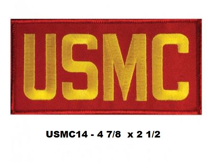 USMC LETTERS RED AND YELLOW PATCH - USMC14