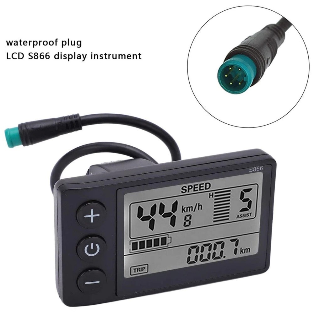 Universal E-Bike Speedometer LCD Screen for Electric Scooter Handlebars 1PCS
