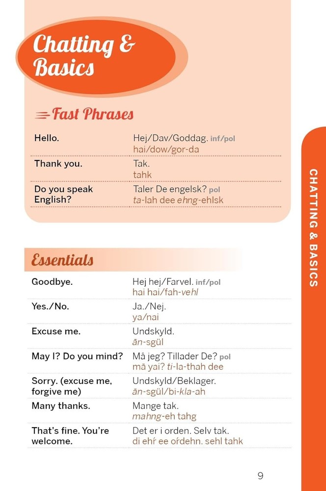 Lonely Planet Fast Talk Danish (Phrasebook)