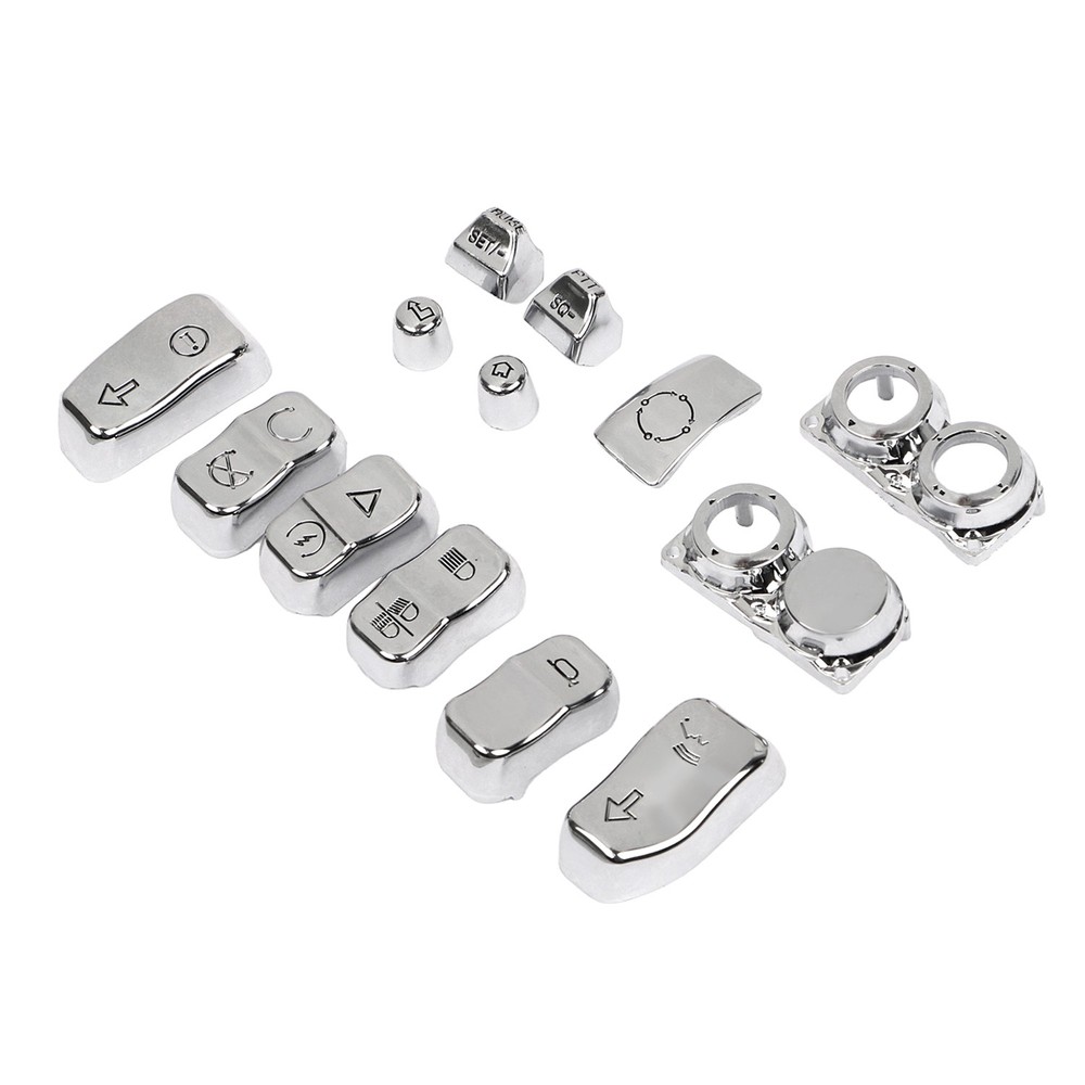 Chrome Handlebar Control Switch Housing Cap Button For Harley Road King 2014-23