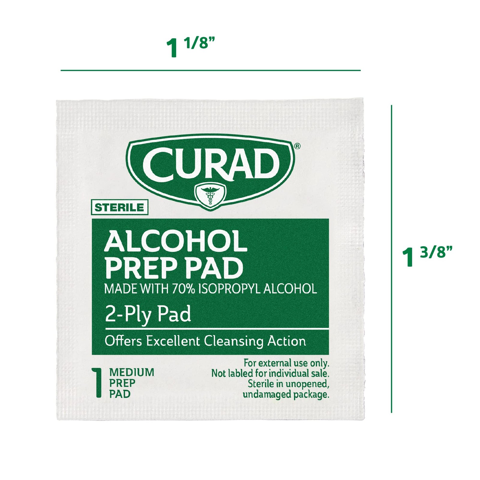CURAD Alcohol Prep Pads (Pack of 4 100 Count 4), Original Version
