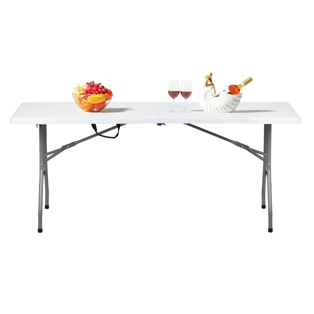 6FT Outdoor Courtyard Foldable Long Table New -