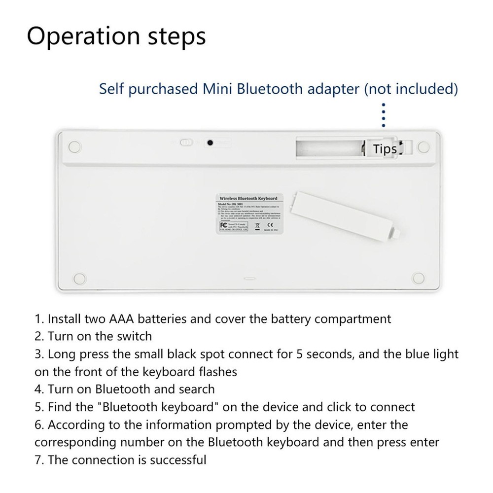 Portable Slim Korean 7 Keyboard