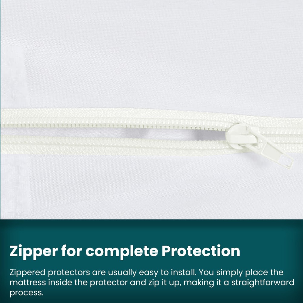 Mattress Encasement Waterproof Protector Zippered Deep Pocket Bed Bug Protector