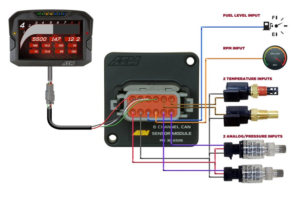 AEM 30-2226 CAN Module - 6 Channel