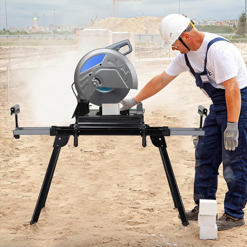 Universal Miter Saw Stand 330Lb Load Capacity Adjustable Support Arms