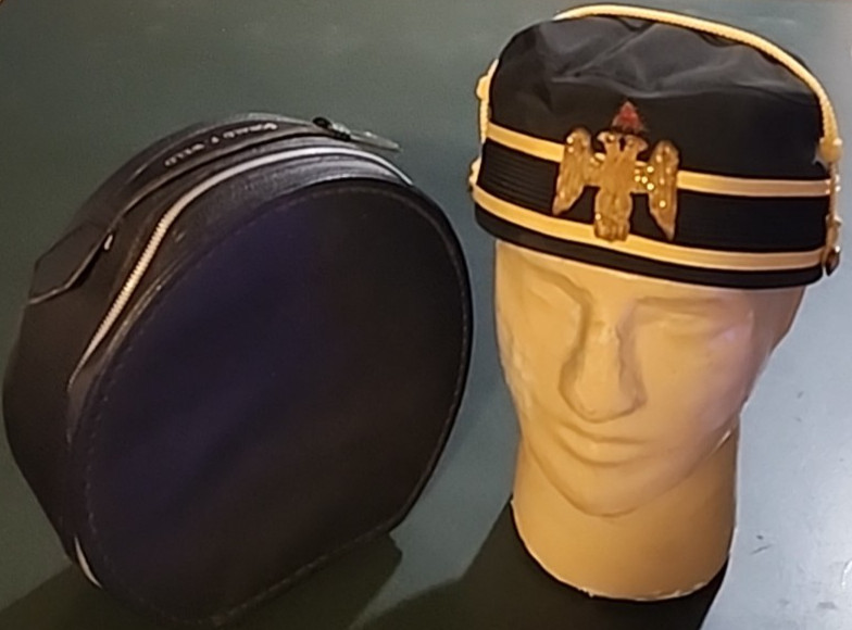 Vintage Masonic Scottish Rite Hat Cap & Box