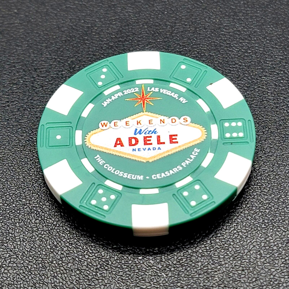 Weekends with Adele Poker Chip Magnet Caesars Palace Las Vegas Official Token