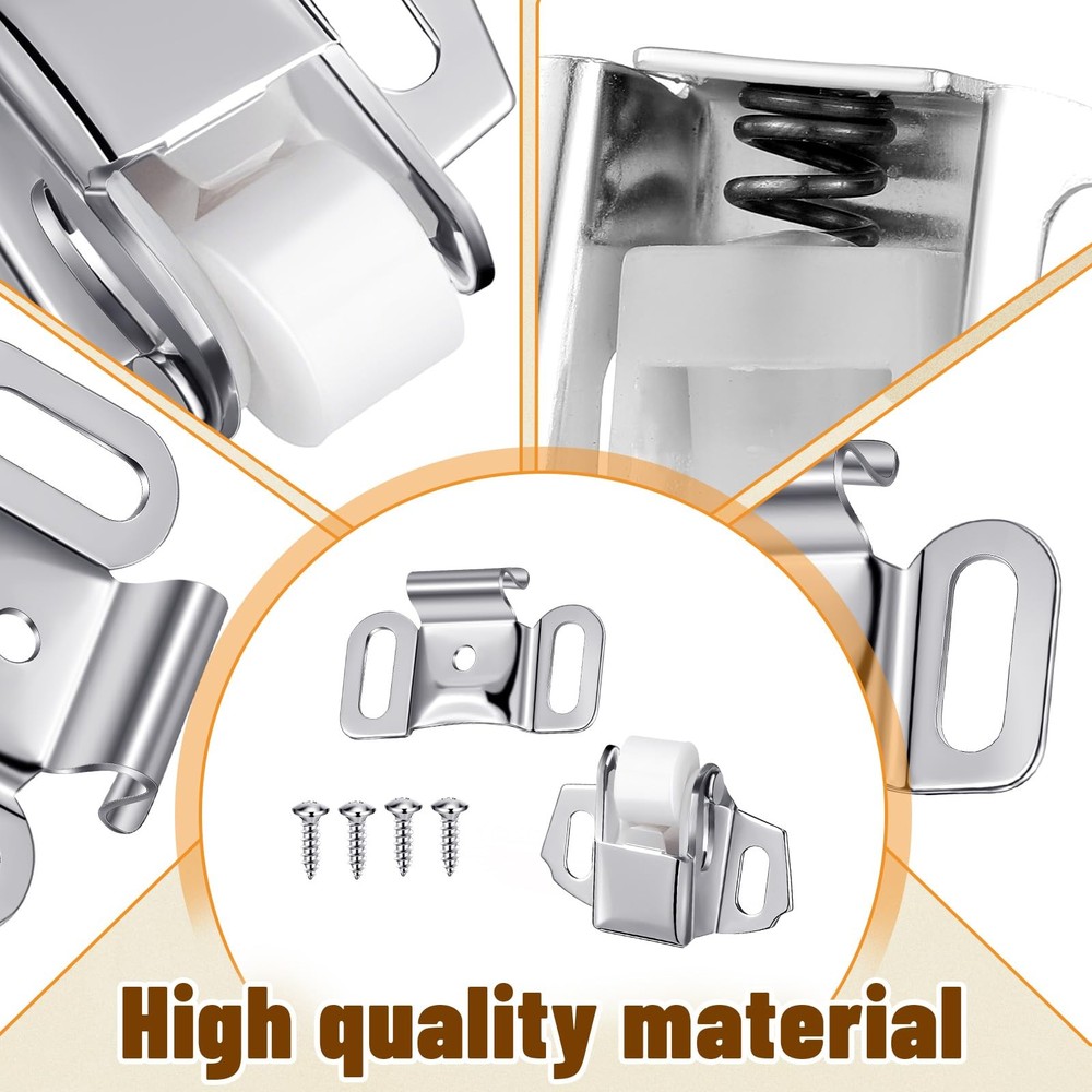 Shimeyao 1 Set Mailbox Replacement Roller Catch Latch with Screws Silver
