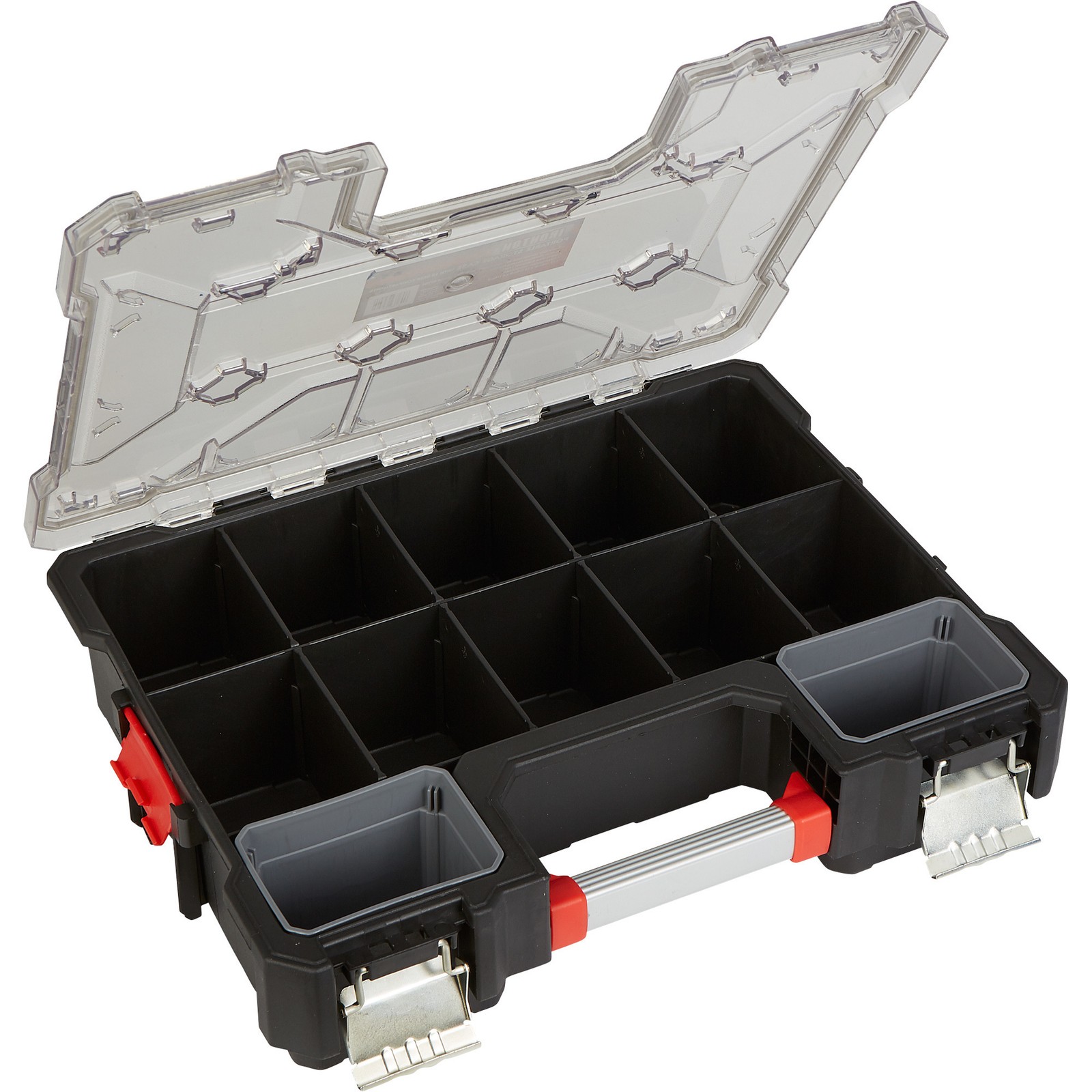 Ironton Portable Storage Case, 17-1/4in.W x 14-1/4in.D x 4-1/4in.H, 12 Deep