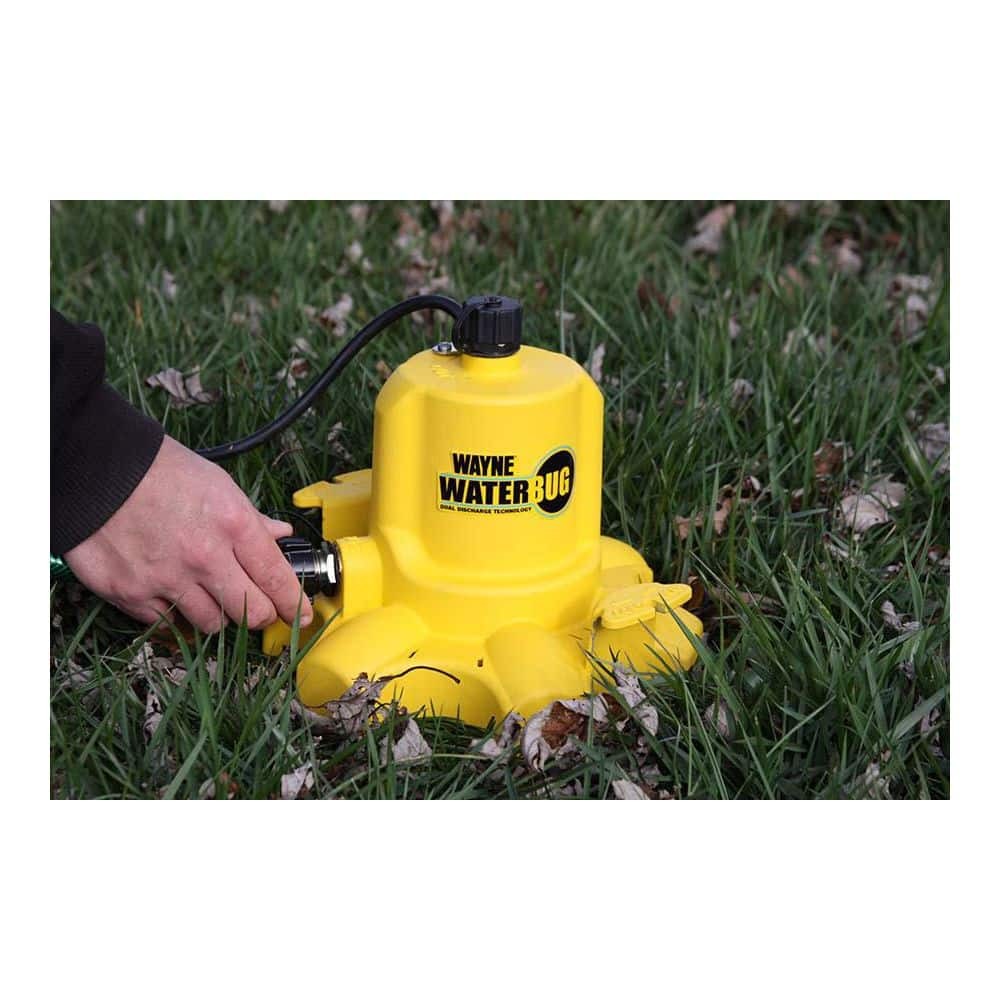 Wayne 1/6 HP WaterBUG Submersible Utility Pump with Multi-Flo Technology