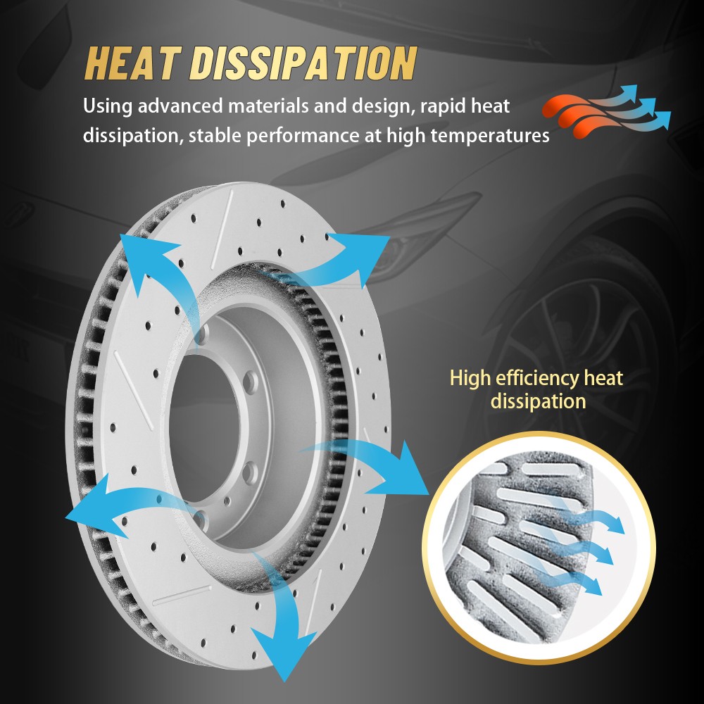 Front & Rear Brake Rotors Ceramic Pads for 2013 2014 2015 2016 2017 Honda Accord