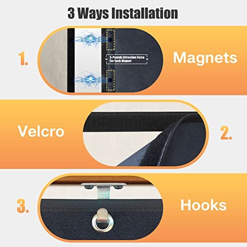 Magnet Fireplace Cover Draft Blocker, Fireplace Blanket for 39"x32" Fireproof
