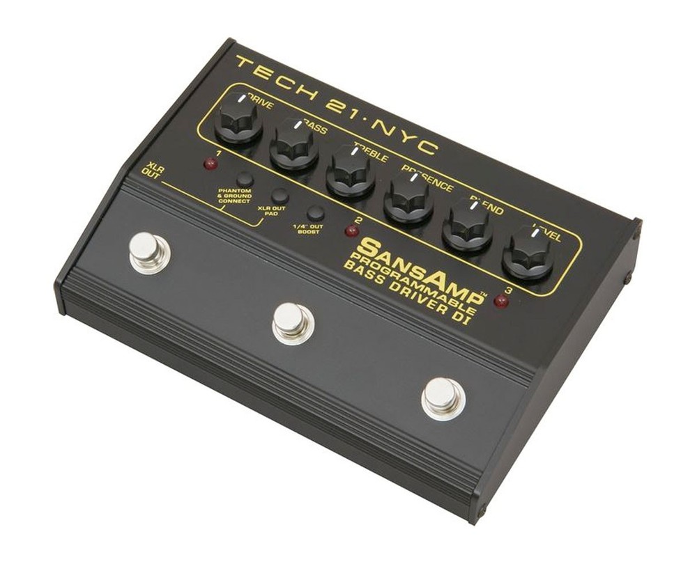Tech 21 SansAmp Programmable Bass Driver DI Pre-Amp Pedal