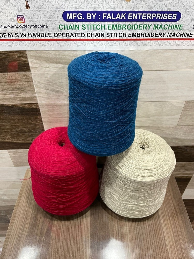 Falak Embroidery Thread Combo Wool (Red, Medium Blue ,Light Gray) Free Shipping