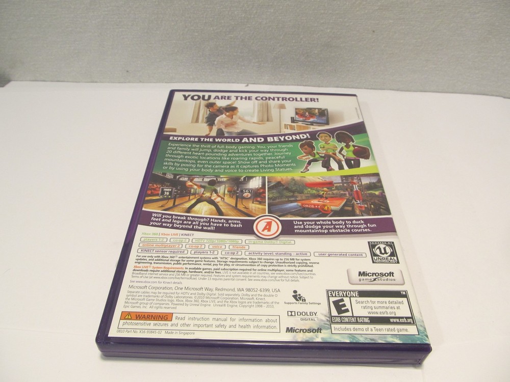 Microsoft Brand XBox 360 KINECT Adventures game