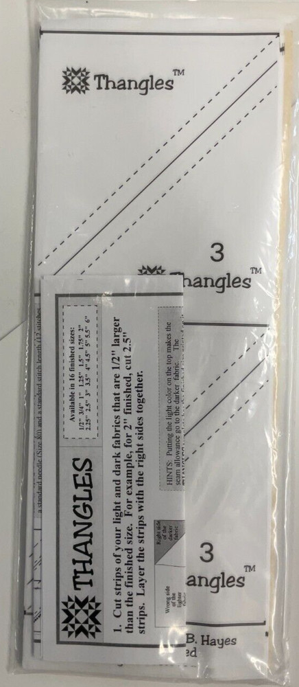 THANGLES TEMPLATES 3.0" FINISHED