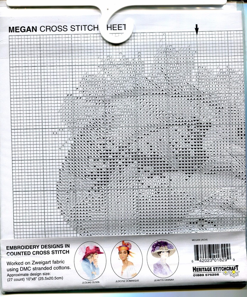 Cross Stitch Chart - Heritage Crafts - Elegance - Megan