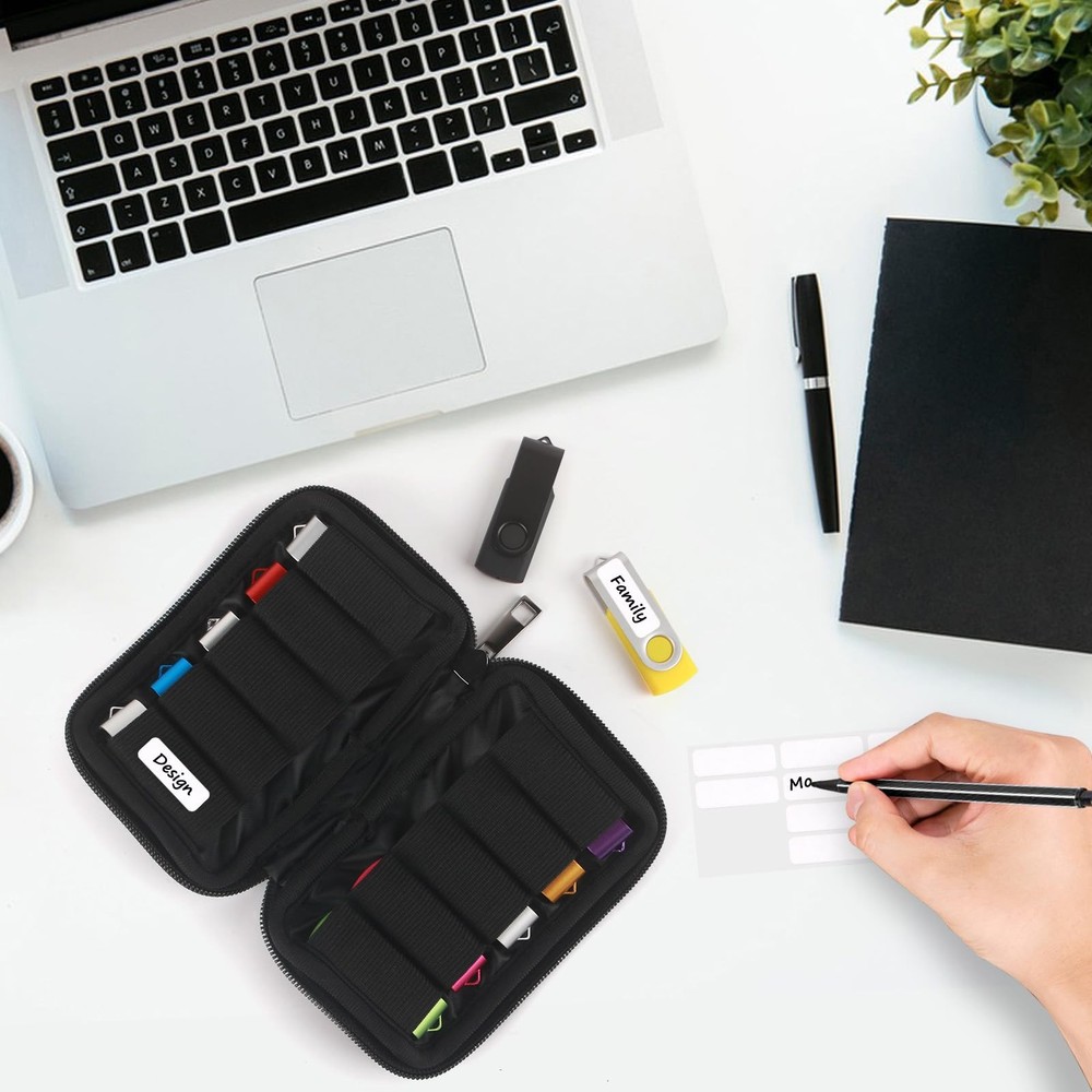 Flash Drive Case USB Storage Case 10 Slots, Portable Thumb Drive USB Holder, ...