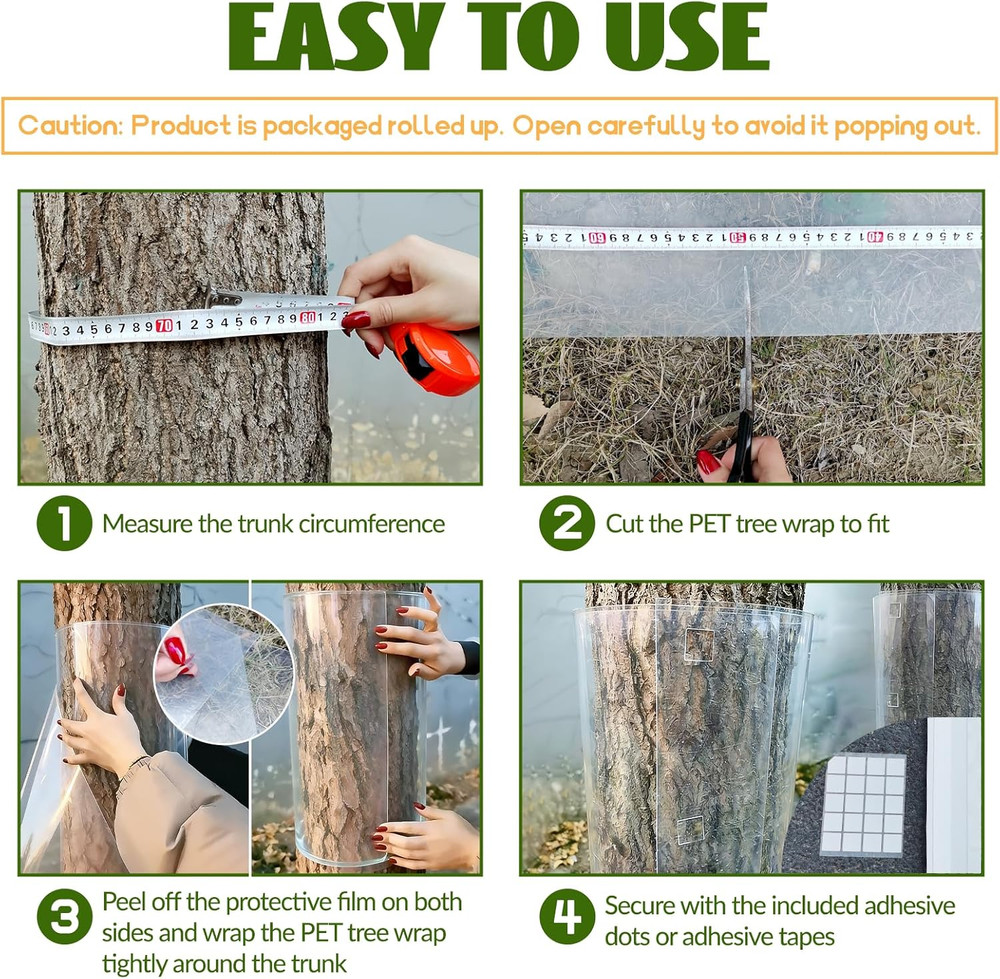 Iguana Tree Wrap, Tree Trunk Protector Guard PET Plastic Thickened Tree-Safe Gua