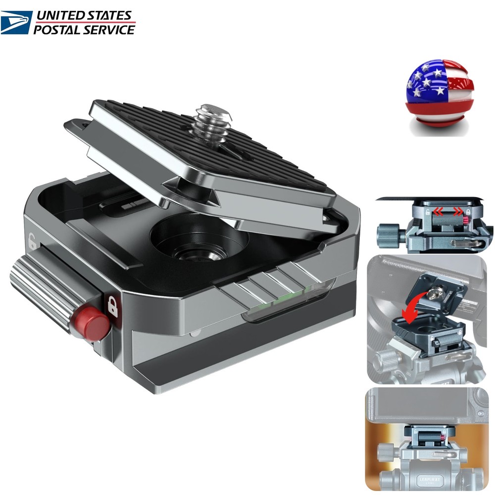 Quick Release Plate Clamp Tripod Head Camera Mount Adapter For Arca Universal US