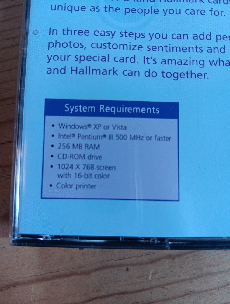 Hallmark Card Studio 2008 Deluxe Software Create Custom Cards + Scrapbook Studio