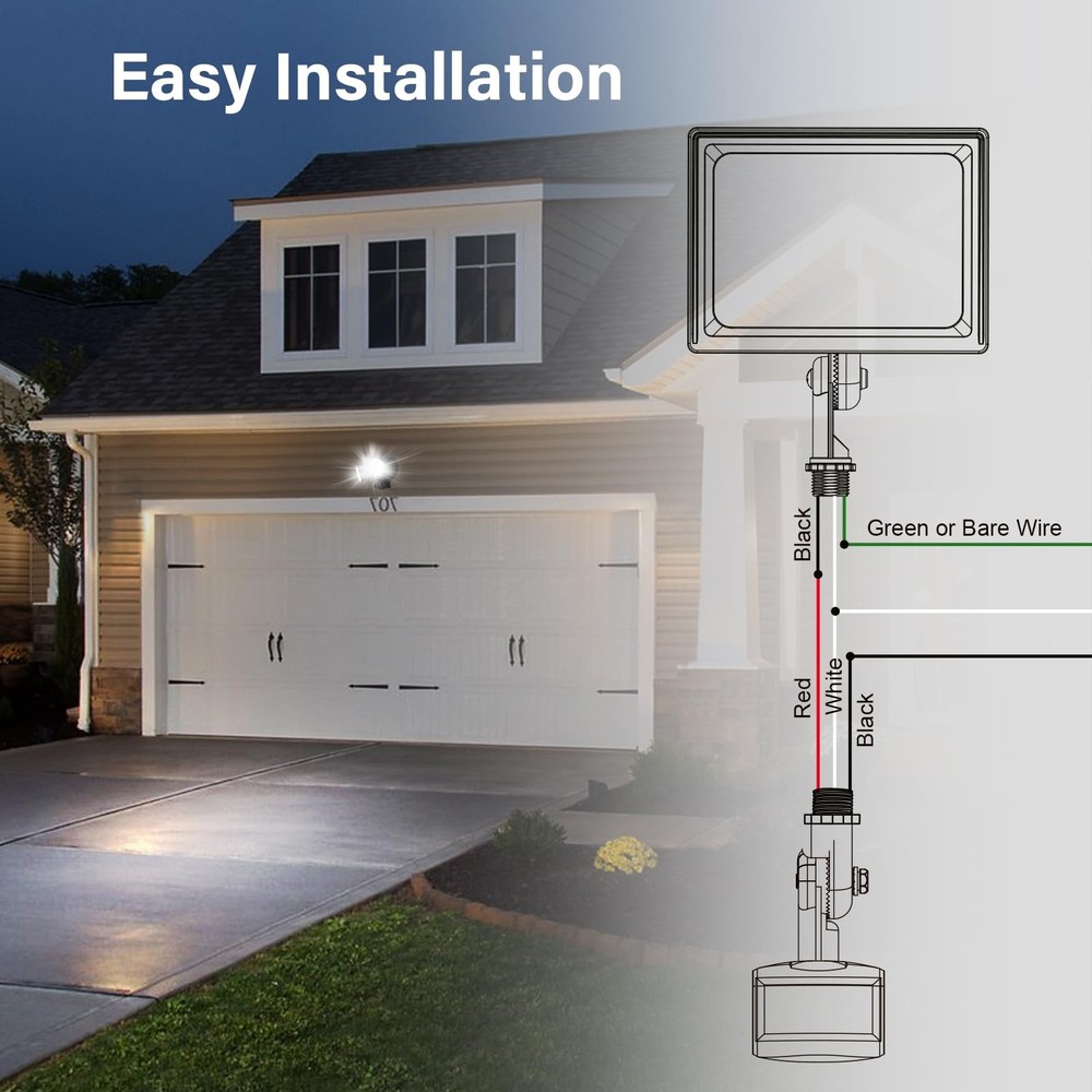 TREEWELL 2-Pack 240° Motion Detector: Adjustable Delay, 3 Modes, Replacement Sen