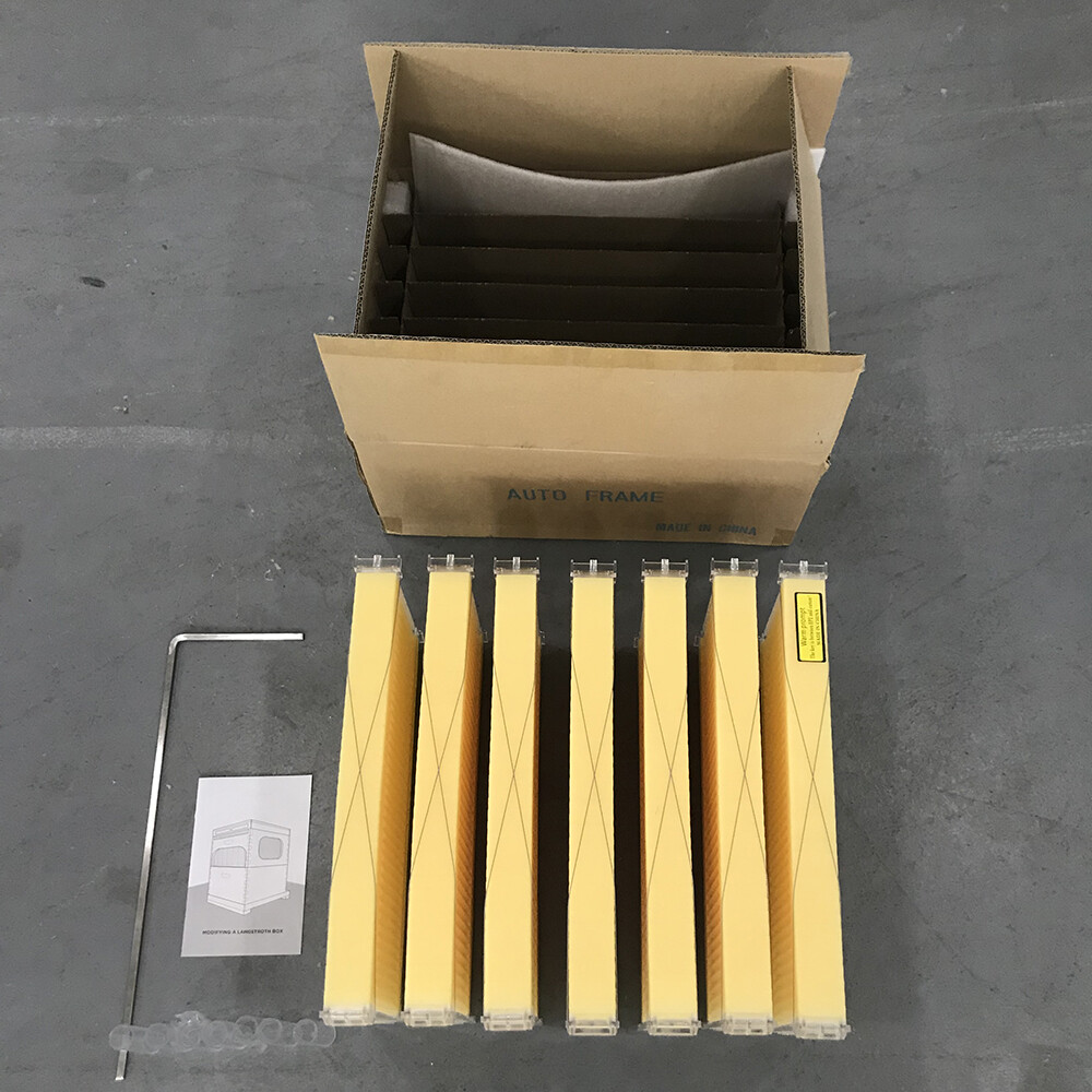 Auto Bee Hives Beekeeping Box Comb Honey House +7 Beekeeping Frames + Hive Stand