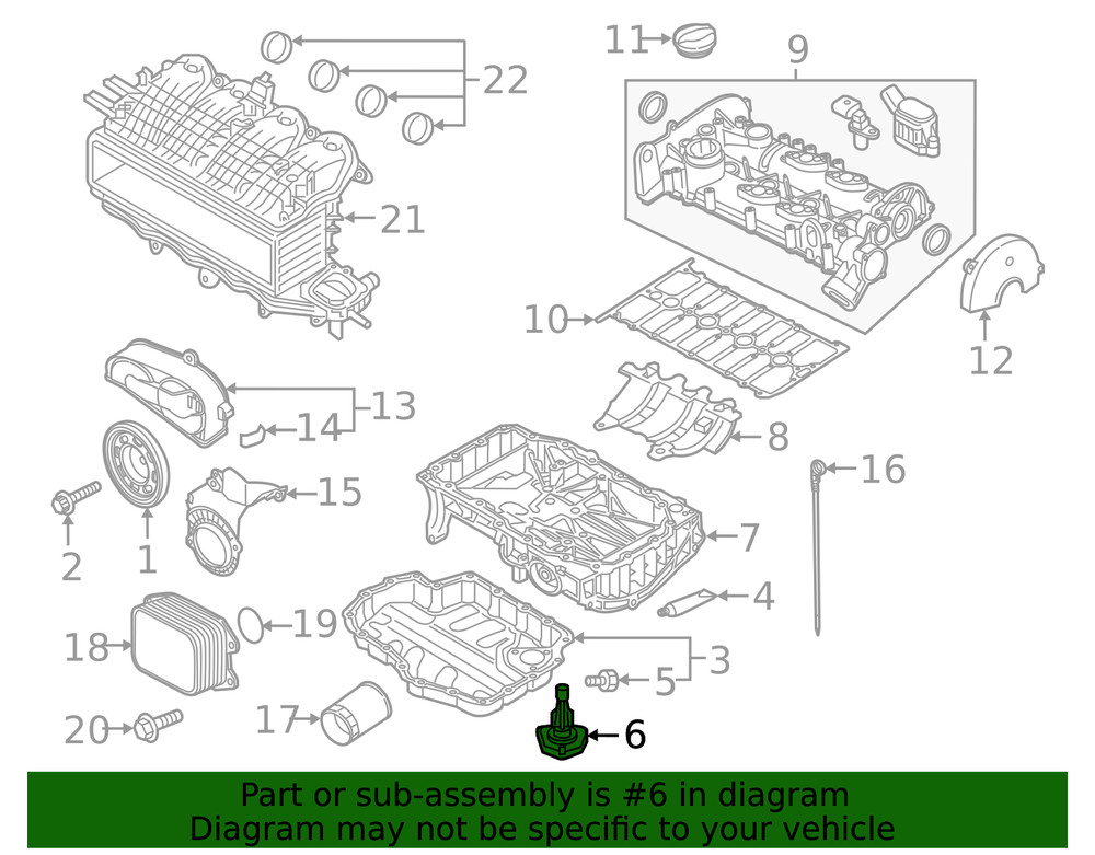 Genuine Audi Oil Level Sensor 04E-907-660-C