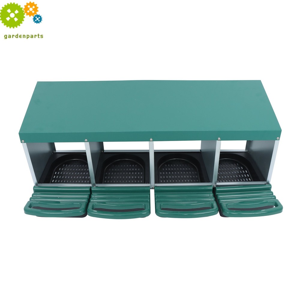 Chicken Nesting Boxes Chicken Egg Laying Box 4 Hole Durable Metal With Perch
