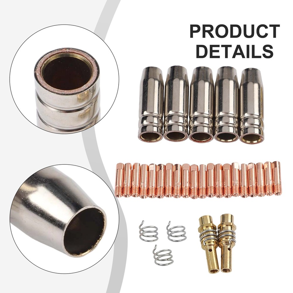 Comprehensive Pack of For MIG Welding Torch Components Includes 30 PCS Items
