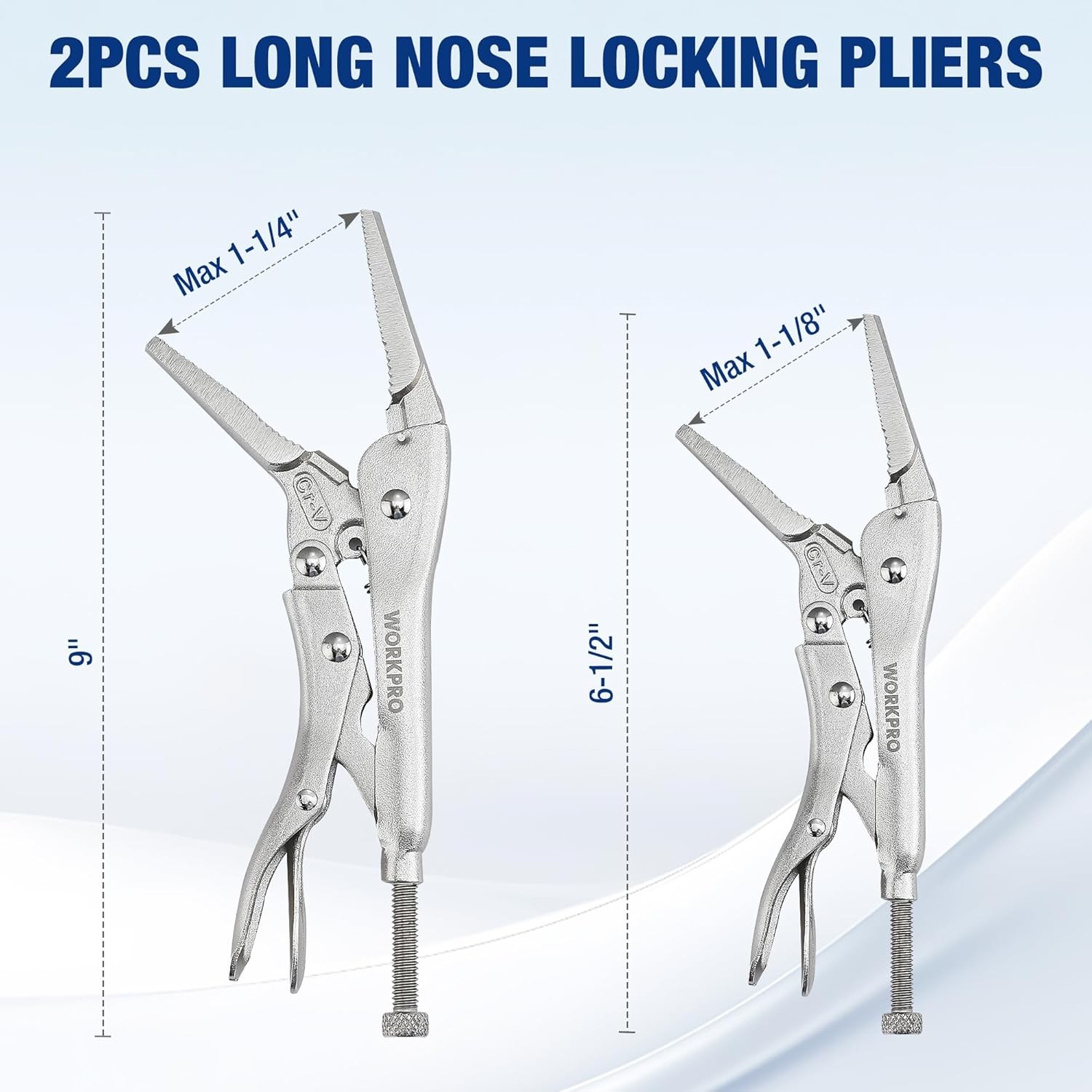 WORKPRO 5-Piece Locking Pliers Set Vice Grips w/Chrome-vanadium Steel Tool Set