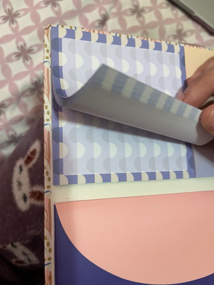 Gold Clipboard Notebook with Pastel Sticky Notes Pocket