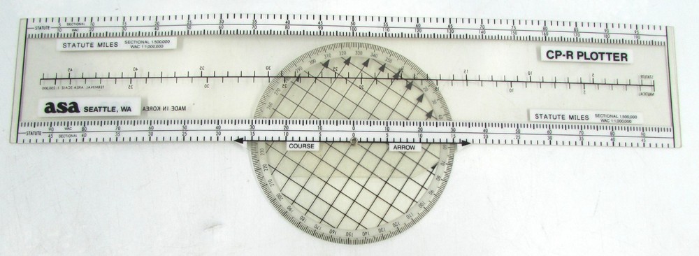 ASA E6-B Flight Computer, ASA CP-R Plotter, Charts