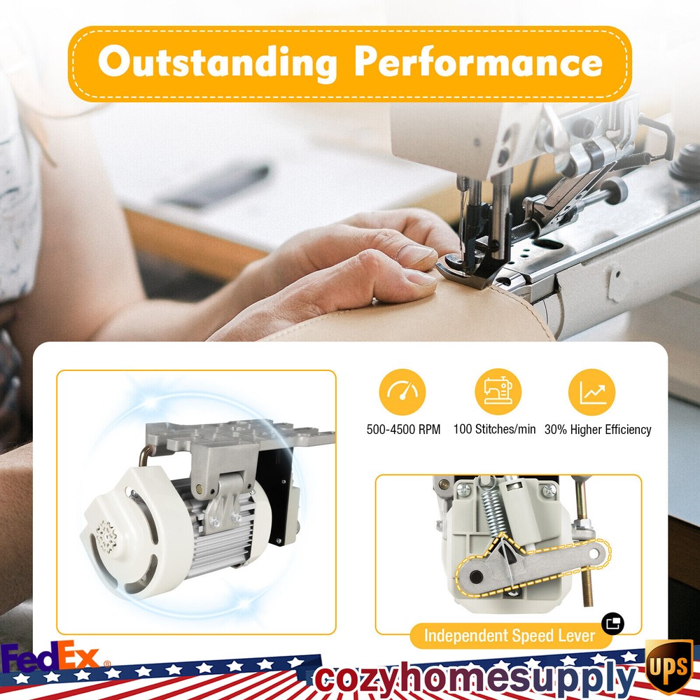 Brushless Sewing Machine Servo Motor 600W Energy Saving