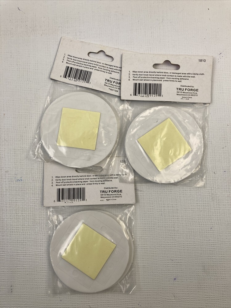 3 Packs HomeLife Essentials 2pc Wall Shield for Door Knobs and Pulls 3.25"