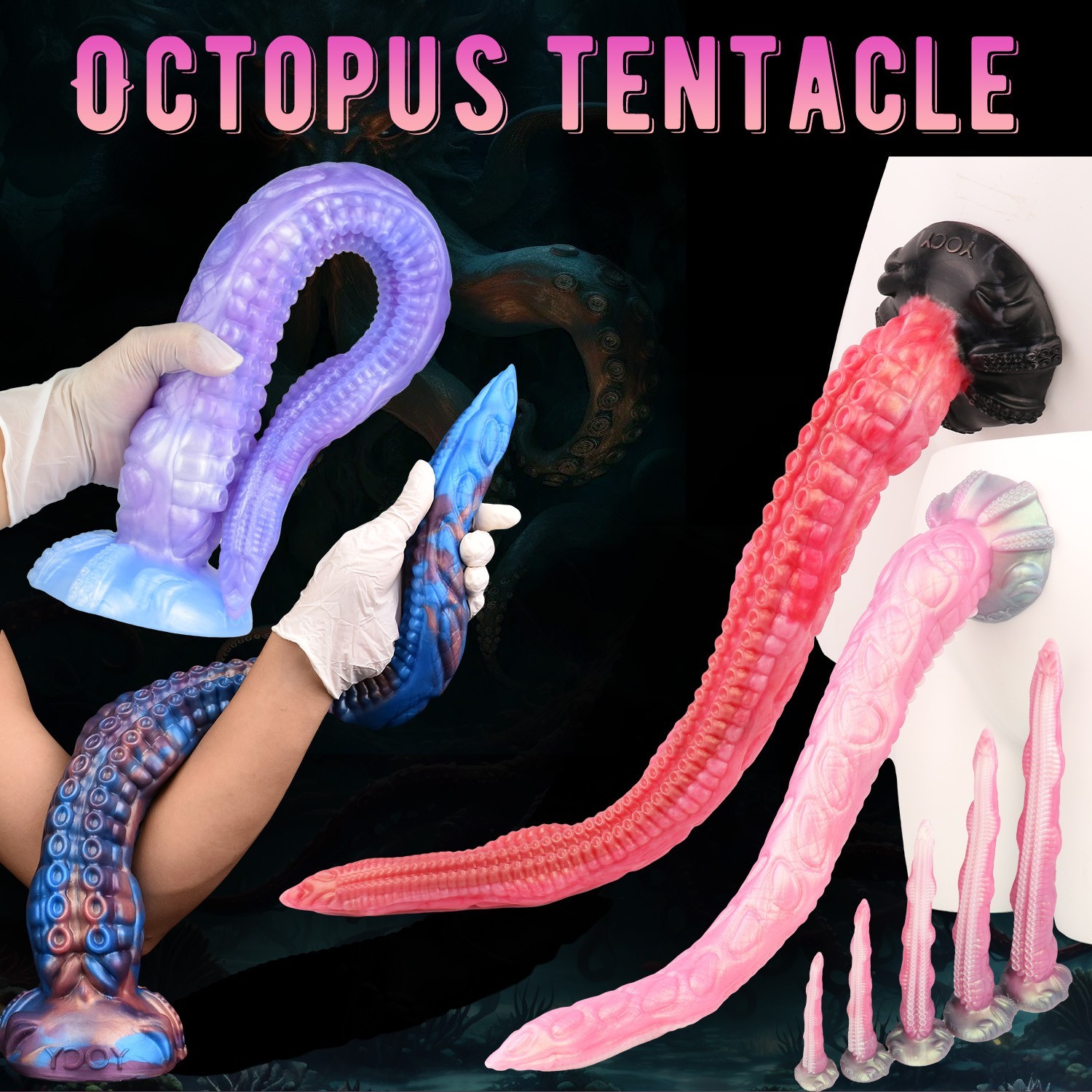 Super Long Fantasy Silicone Dildo Strong Suction Cup Anal Butt Plug Massager Toy