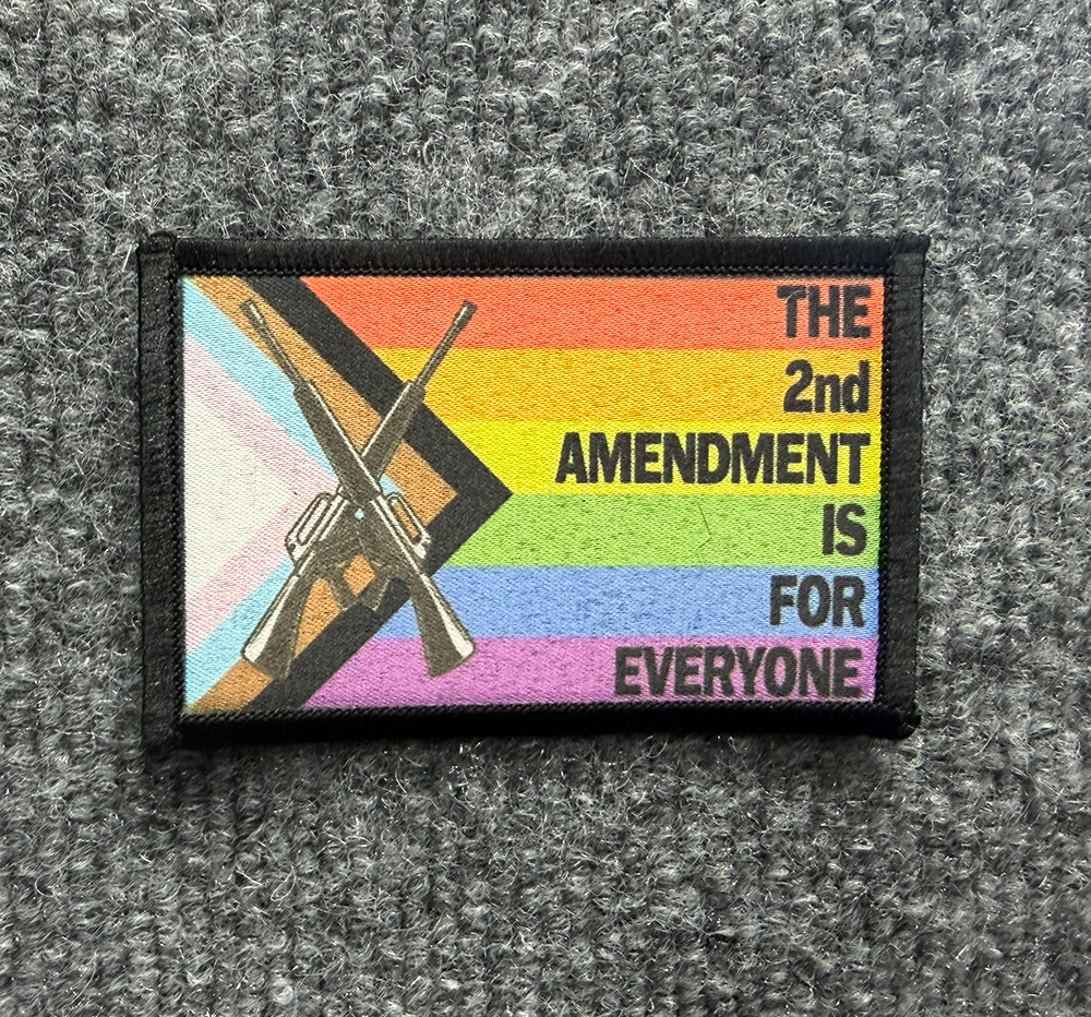 2A Rights Pride Morale Patch Hook & Loop "The Second Amendment Is For Everyone"
