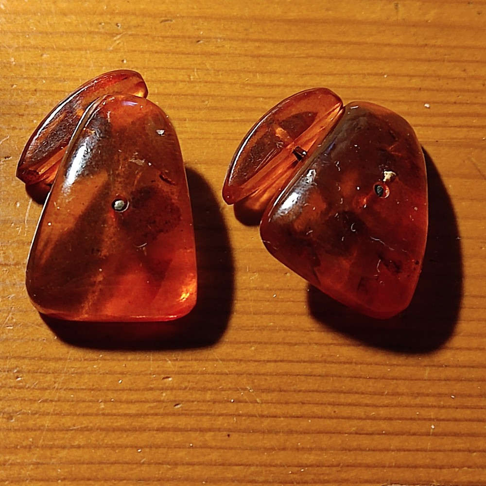 NATURAL OLD ANTIQUE BALTIC AMBER Cufflinks  8.3 gr