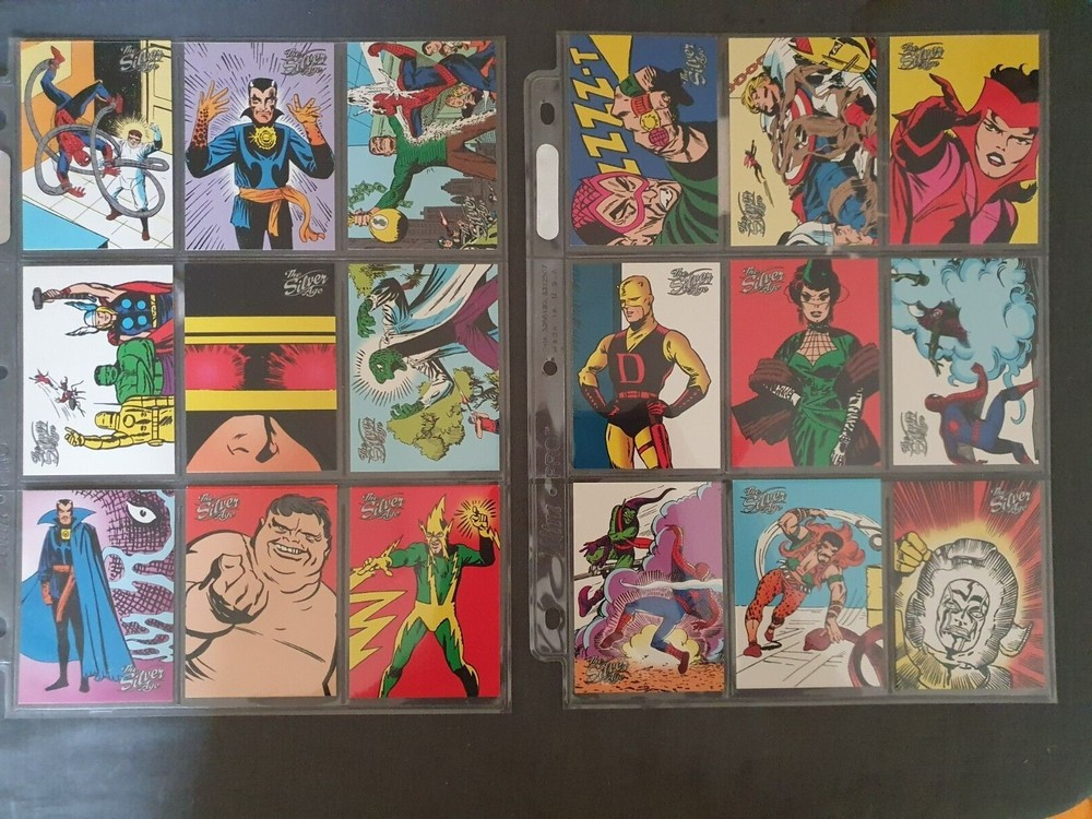 Marvel Silver Age Trading Cards Full Set of 100 Cards Skybox 1998