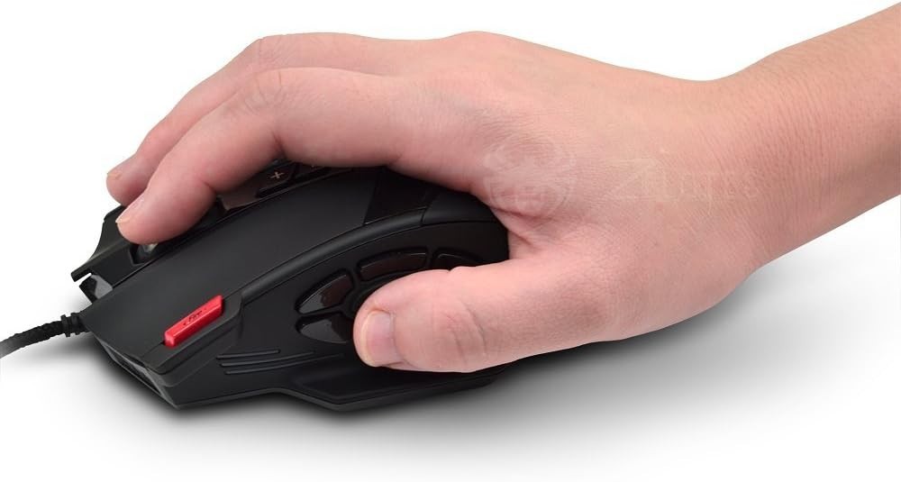 High-Performance C12 Gaming Mouse with 12 Buttons & Double-Speed Adjustment