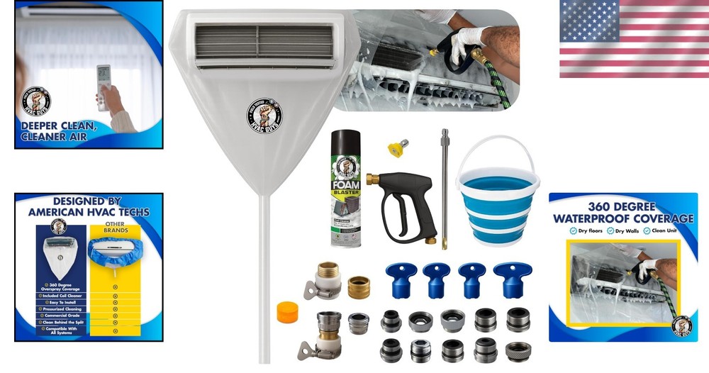 HVAC Mini Split Cleaning Kit - Pro 360° Bag Coil Cleaner Solution