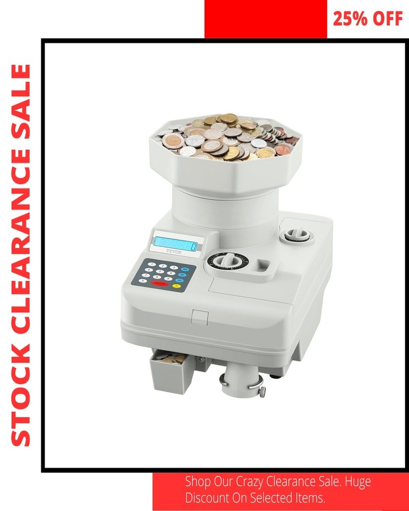 High Speed Coin Sorter 1300 CPM Anti Jam