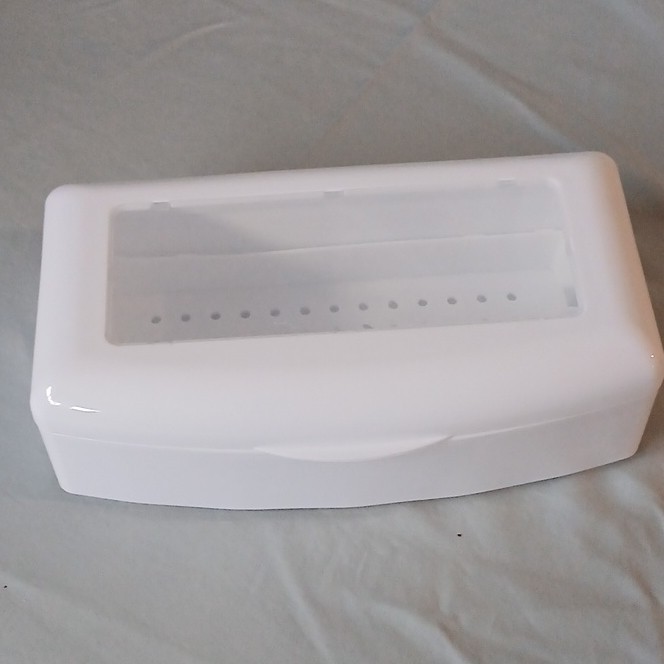 White Plastic Sterilization Tray with Perforated Insert Dental Biological