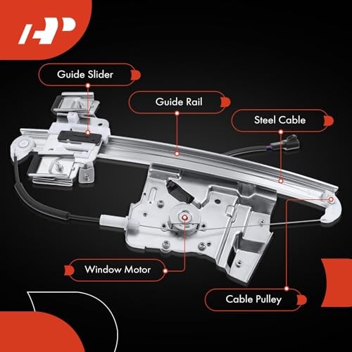 Electric Power Window Regulator with Motor Compatible with Front Driver (LH)