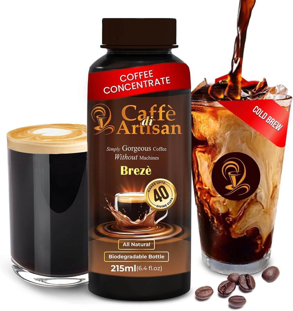 215 ml – Makes 40 Cups, Liquid Coffee Concentrate Bottle