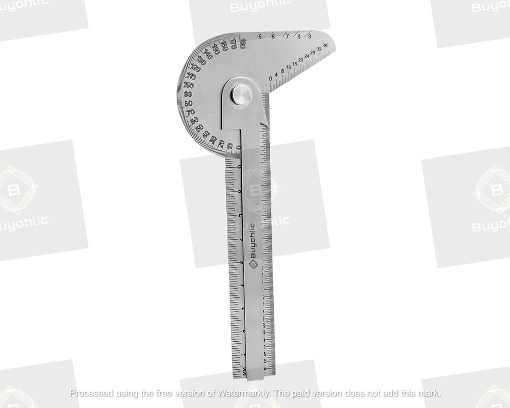 Multi Purpose Protractor Square Rule Centre Finder Drill Point Gauge